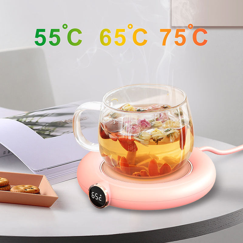 USB Cup Warmer Pad – 3 Temp Adjustable LED Heat Plate