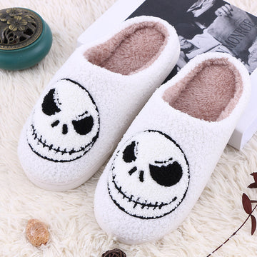 Skull-Smirk Home Slippers, non-slip