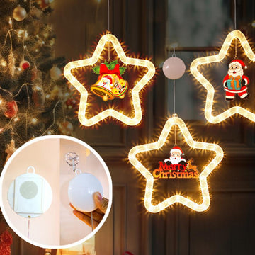 LED Christmas Star Light Decoration – Festive Window & Door Pendant Lights for Holiday Atmosphere